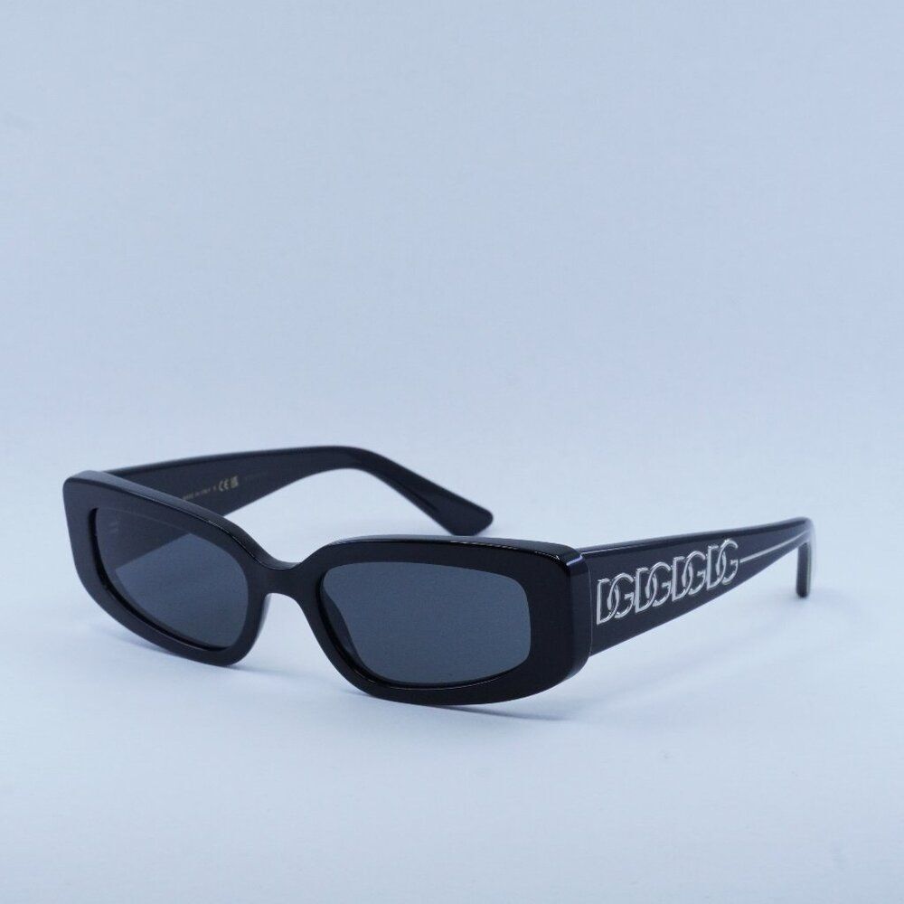 🕶️ New Dolce & Gabbana DG4445 501/87 Sunglasses -Black Frame, Dark Grey Lenses - Picture 3 of 11
